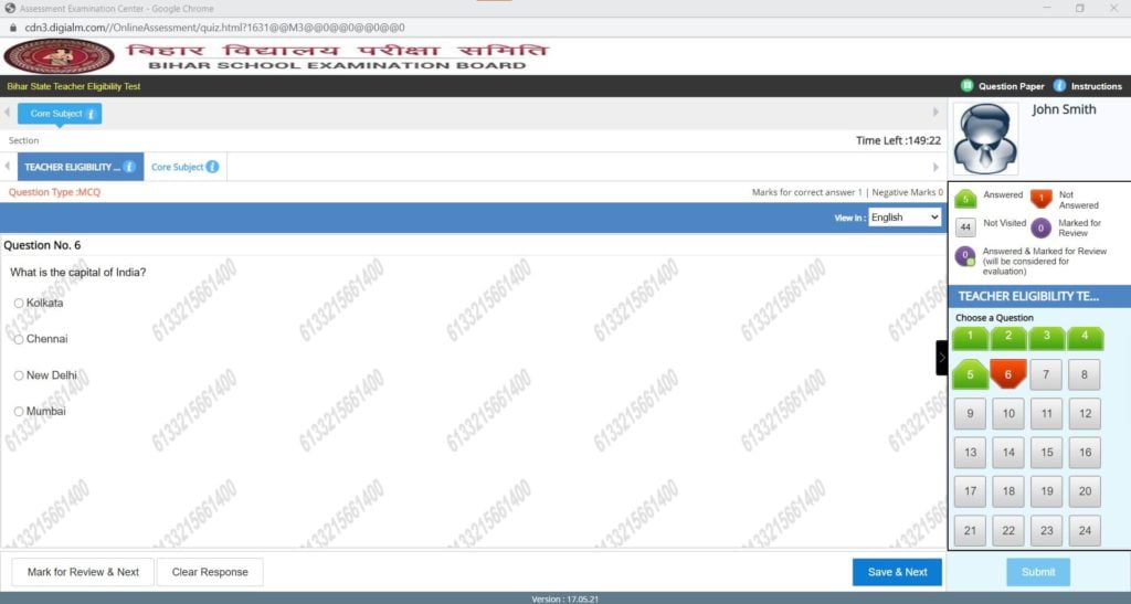 BSEB STET 2019 RE-EXAM MOCK TEST SAMPLE