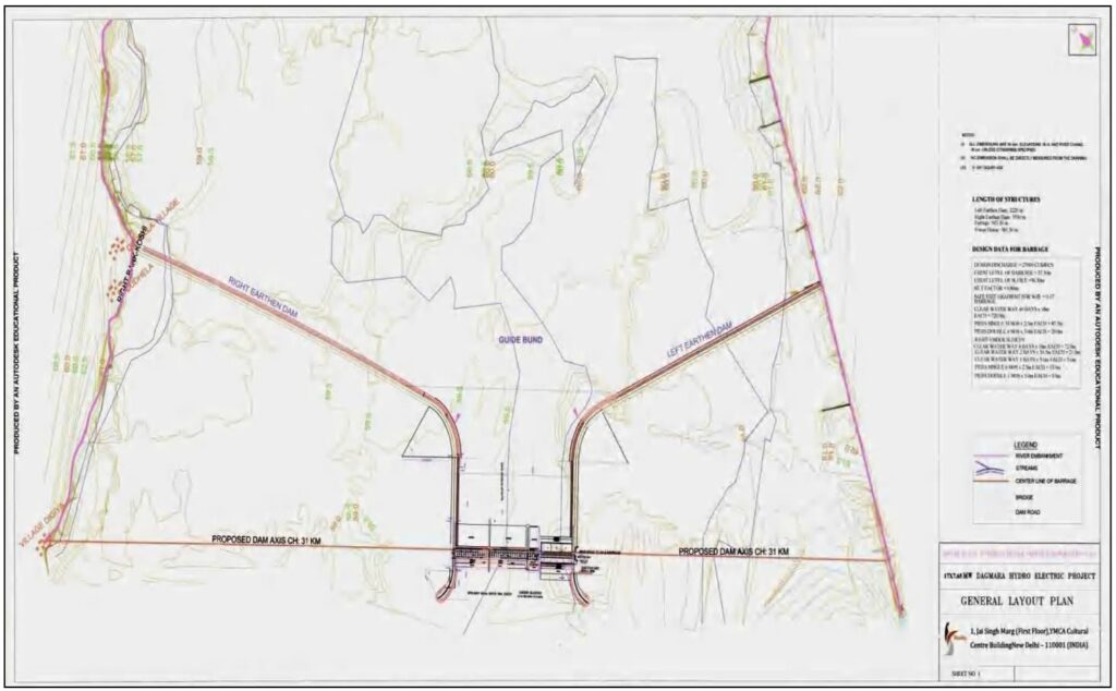 Dagmara Hydro Power Project Tentative Layout