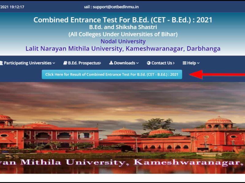 Bihar CET BED Exam Result 2021